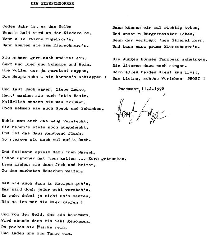 Eierschnorrer-Gedicht